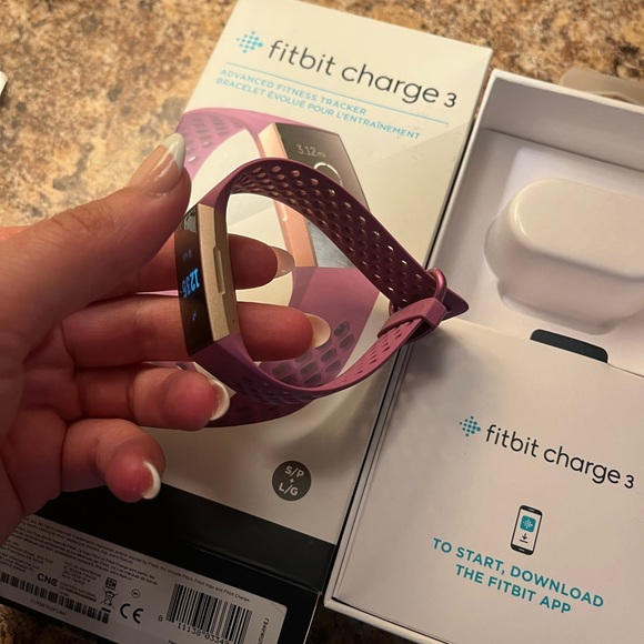 Fitbit Charge 3 with Purple Band - Picture 3 of 4